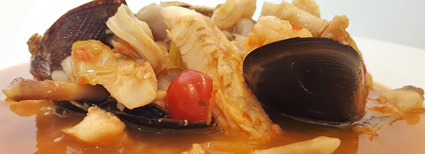 la zuppa di Pesce buiabes tipica di Imperia